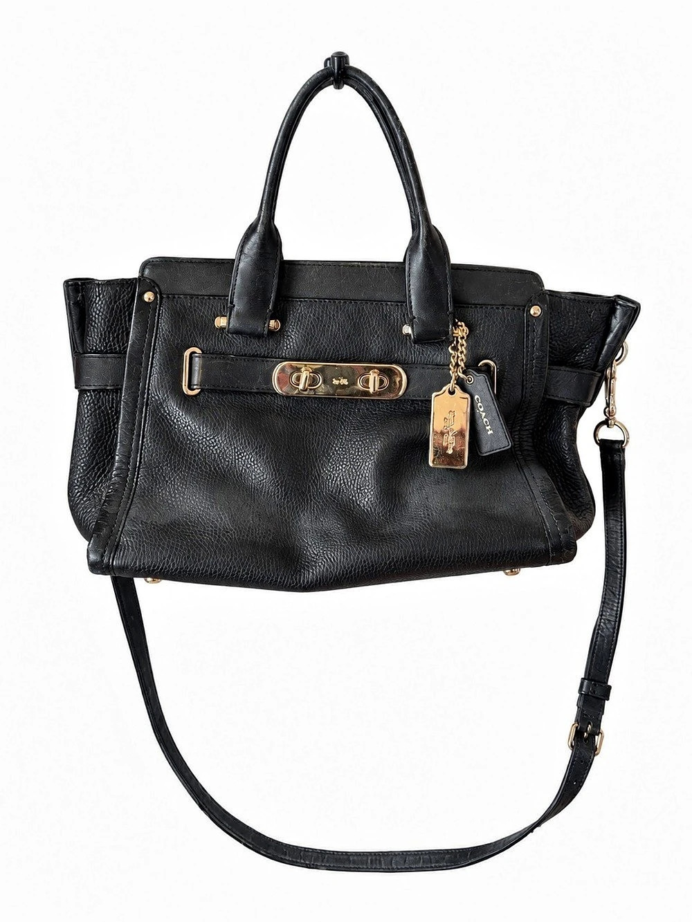 Coach Swagger 27 Carryall Black Shoulder Bag